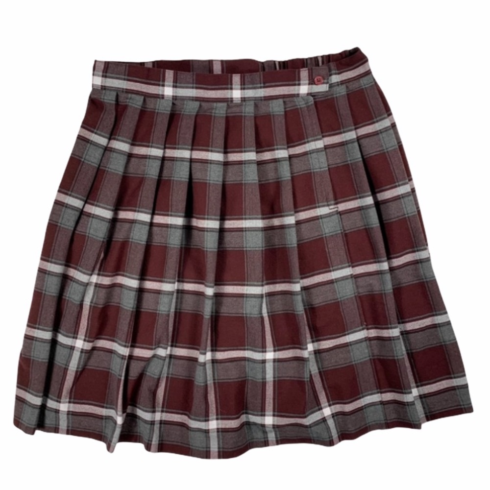 French Toast Burgundy Plaid School Skirt Size 14.5